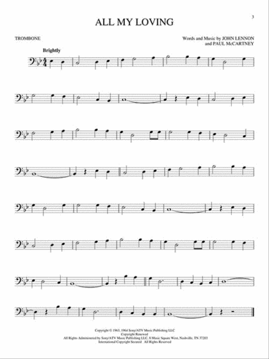 Best of The Beatles - Trombone Trombone Solo scores gallery preview page 3