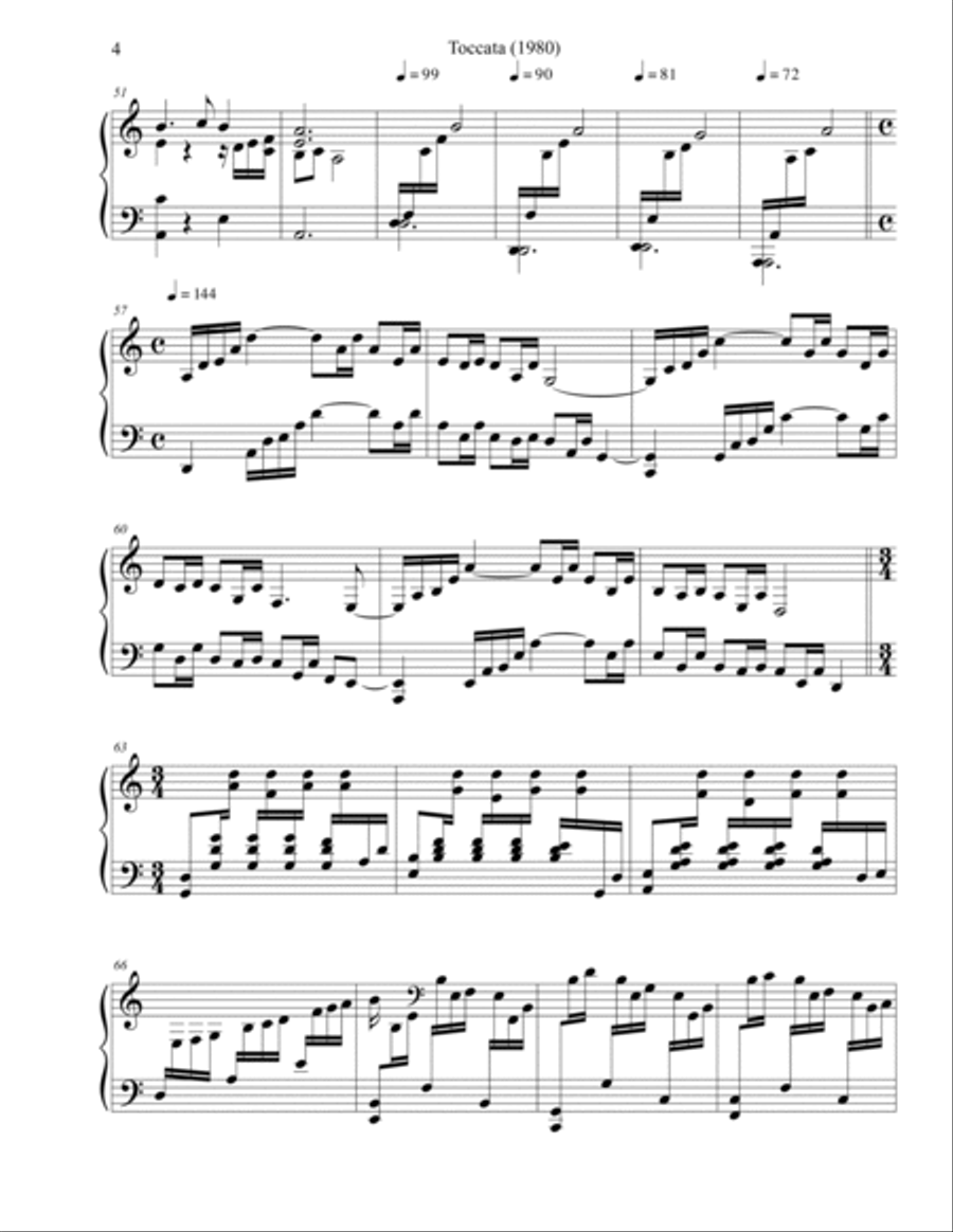 Toccata (1980) Piano Solo scores gallery preview page 4