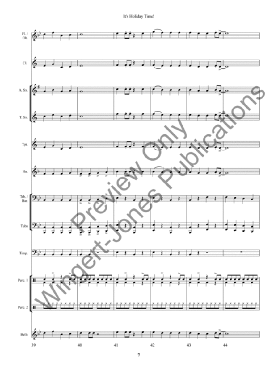 It's Holiday Time! Concert Band scores gallery preview page 11