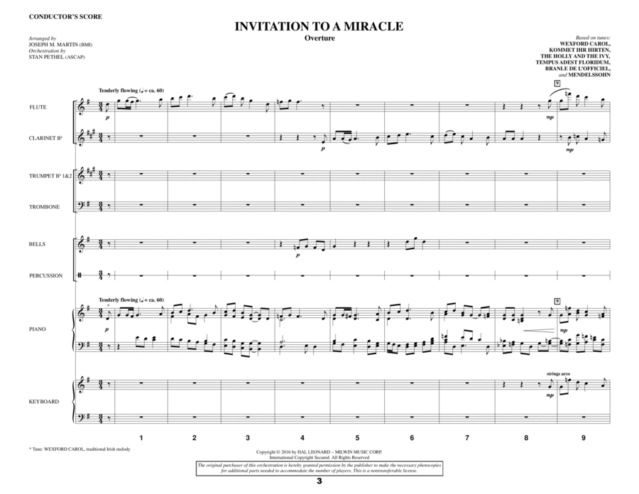 Invitation To A Miracle (a Cantata For Christmas) (Consort) - Full Score