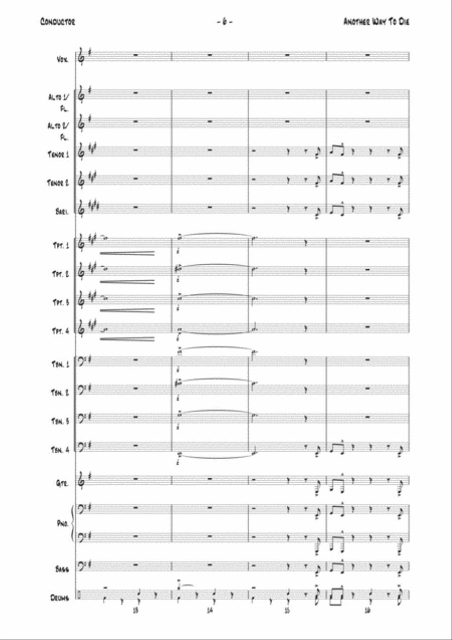 Another Way To Die Jazz Ensemble scores gallery preview page 6