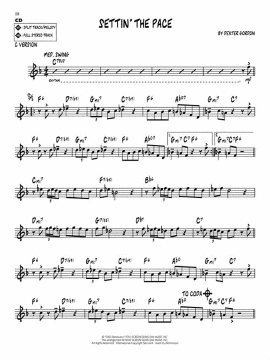 Dexter Gordon Dexter Gordon C Instrument scores gallery preview page 6