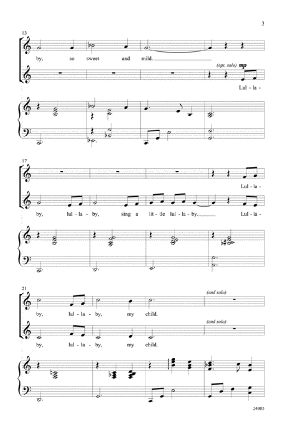Christmas Lullaby Christmas Lullaby 2-Part scores gallery preview page 2