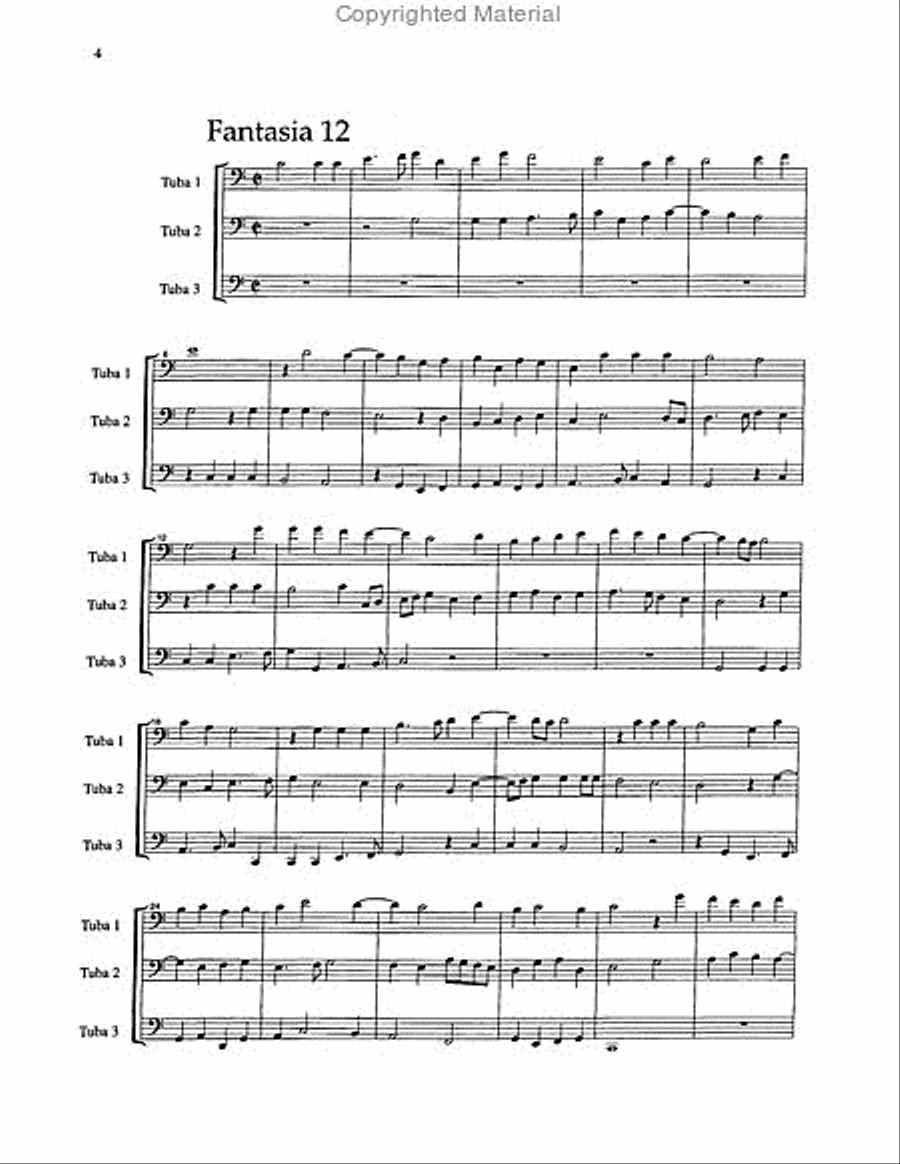 Fantasie a tre voci (fantasie for three instruments) Brass Trio scores gallery preview page 4