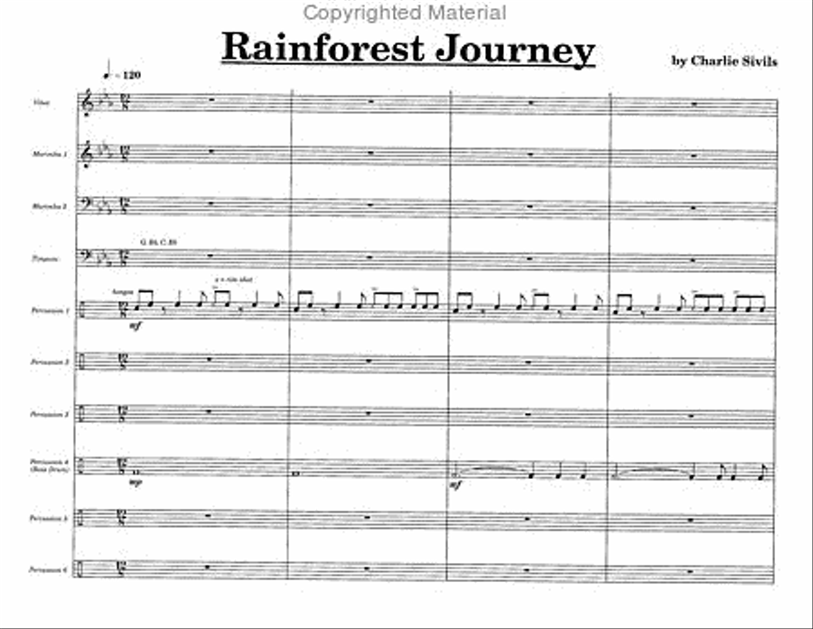 Rainforest Journey Rainforest Journey Percussion Ensemble scores gallery preview page 2