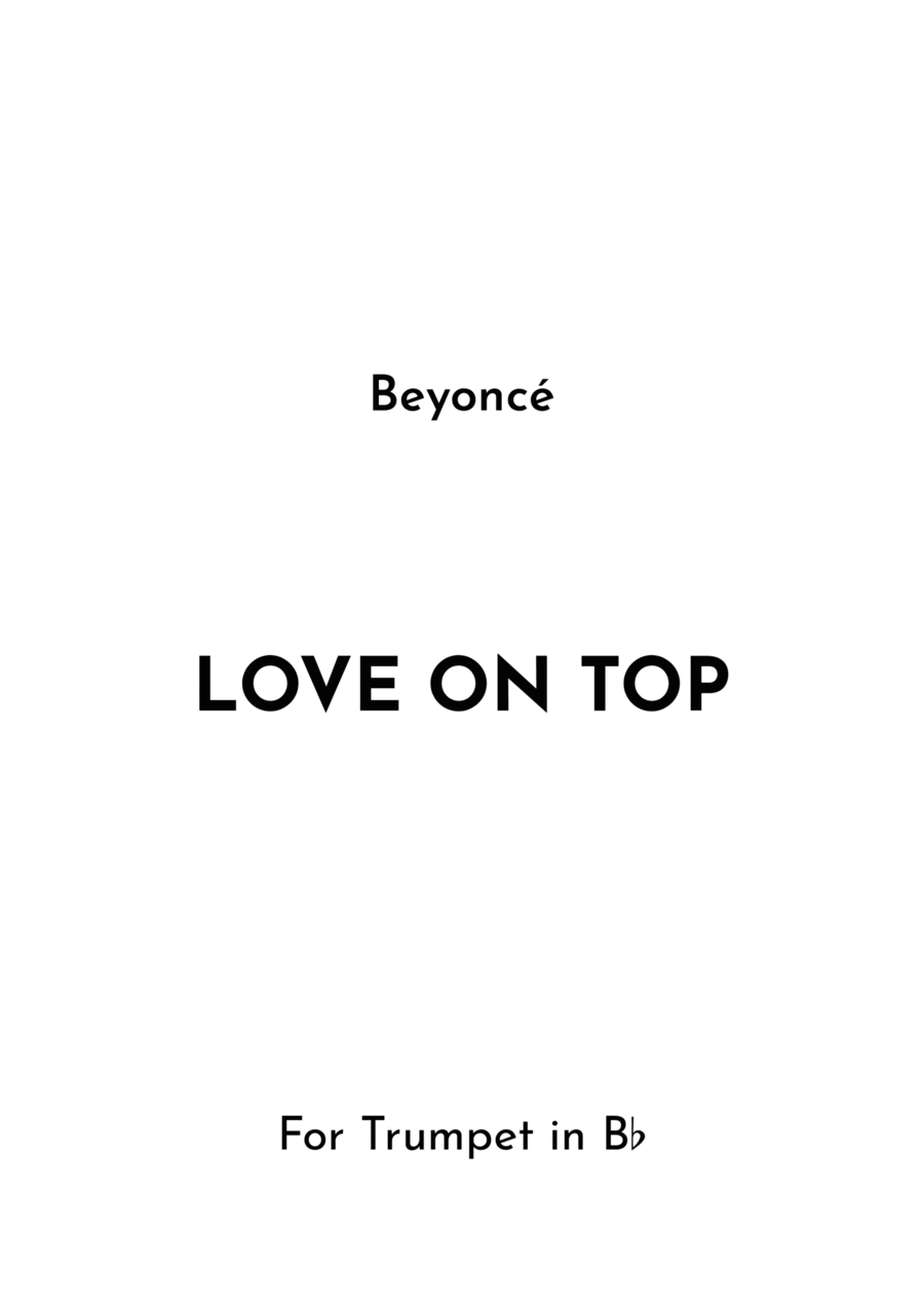 Love On Top B-Flat Trumpet scores gallery preview page 1