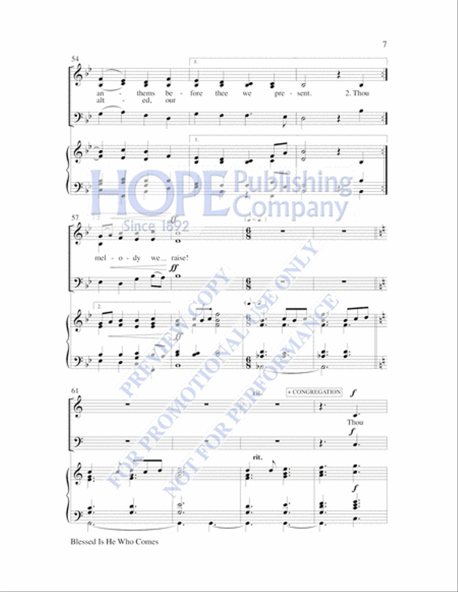 Blessed Is He Who Comes by Lloyd Larson 3-Part - Sheet Music page 8