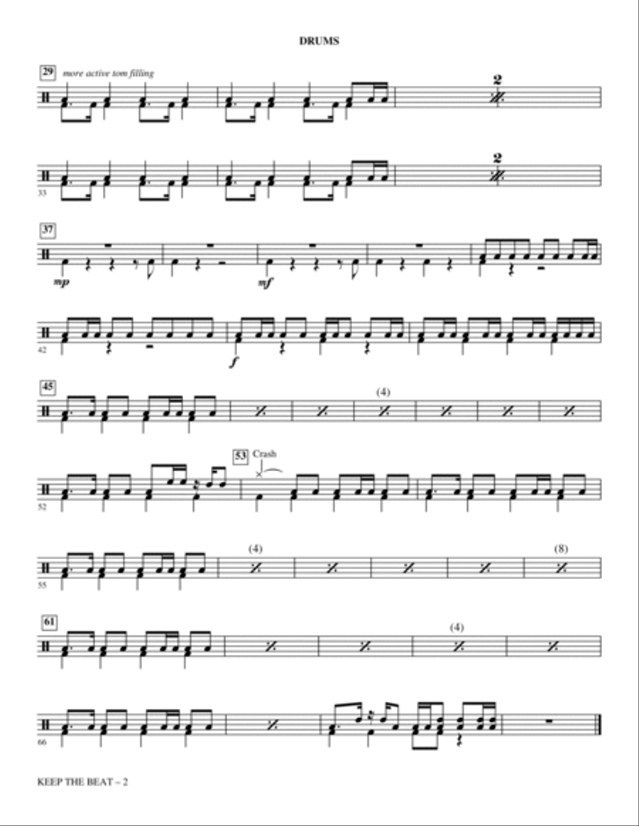 Keep The Beat (from Vivo) (arr. Mark Brymer) - Drums Choir scores gallery preview page 2