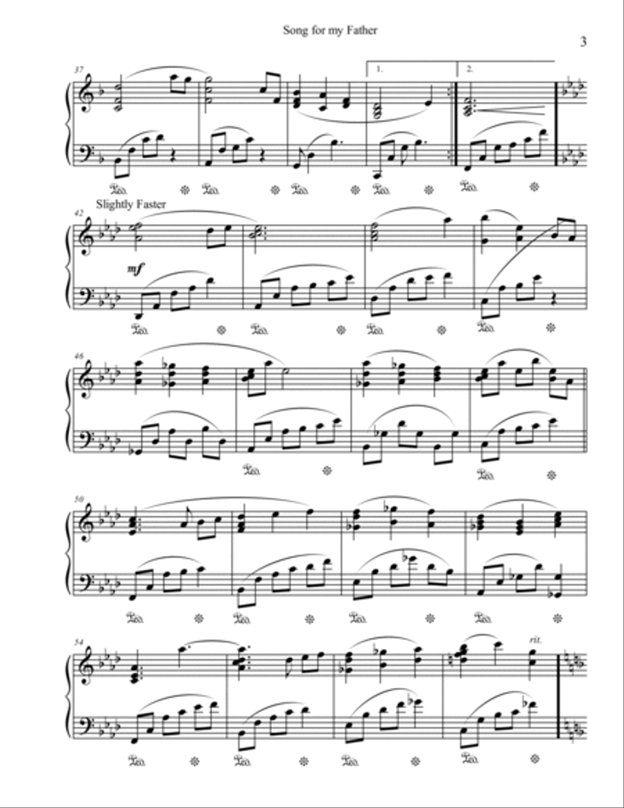 Song For My Father Piano Solo scores gallery preview page 3
