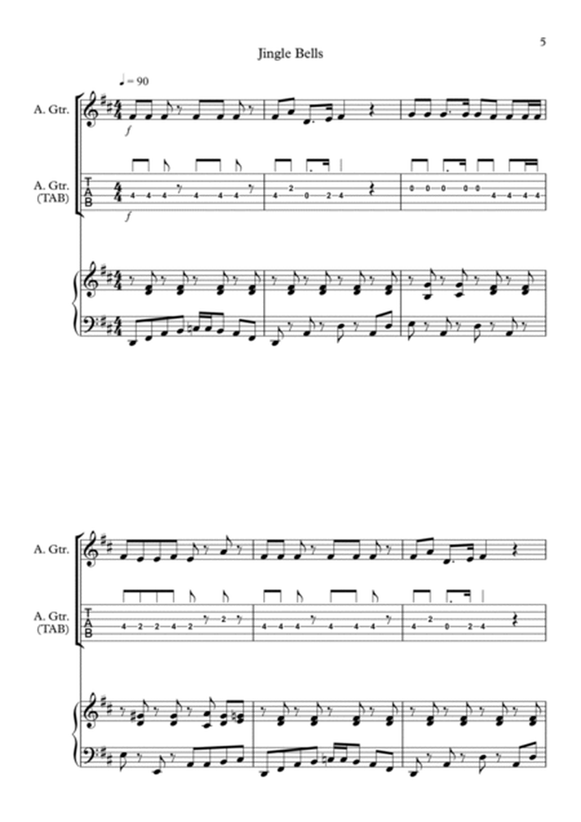 8 Easy Christmas Duets for Guitar (including TAB) and Piano image number null