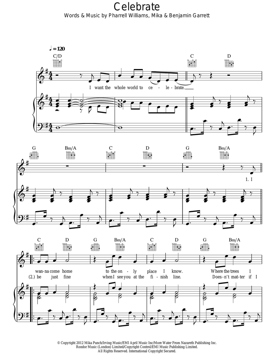 Celebrate Celebrate Acoustic Guitar scores gallery preview page 1