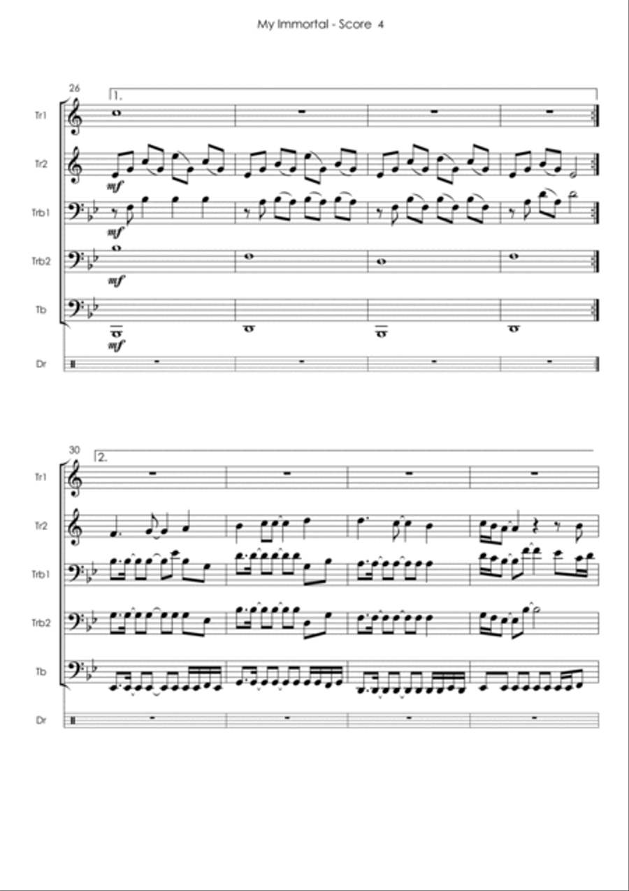 My Immortal School and Community scores gallery preview page 4