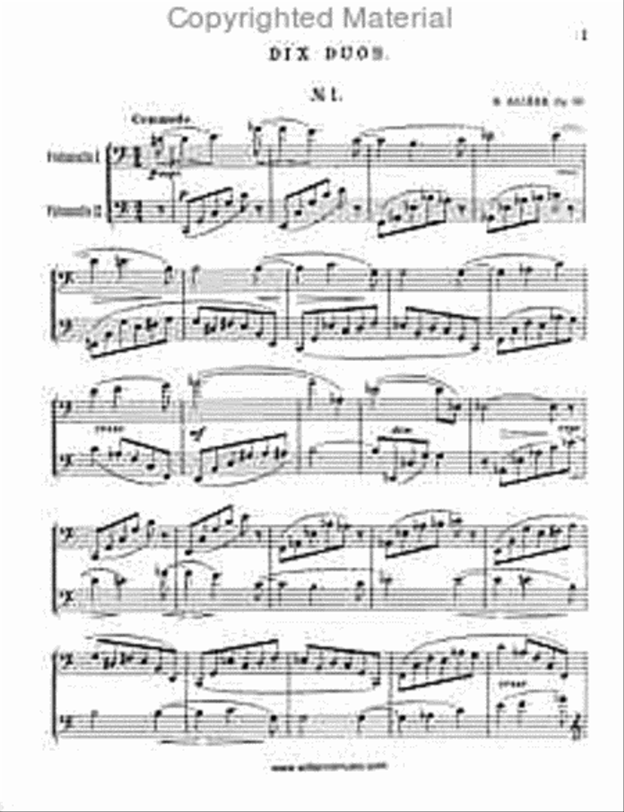 Ten Duets for Two Celli, Book 1 (#'s1-5) String Duet scores gallery preview page 2