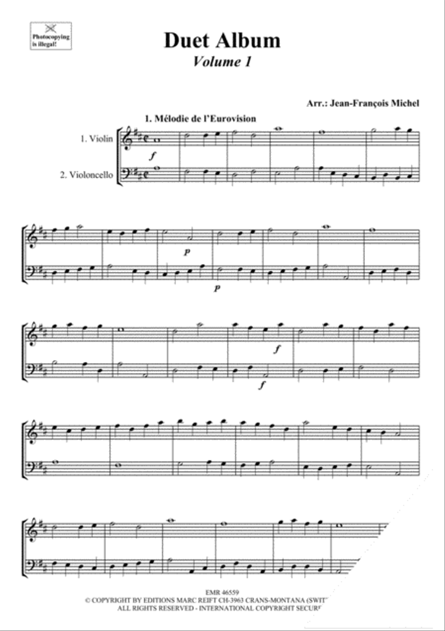 Duet Album Vol. 1 Cello scores gallery preview page 3
