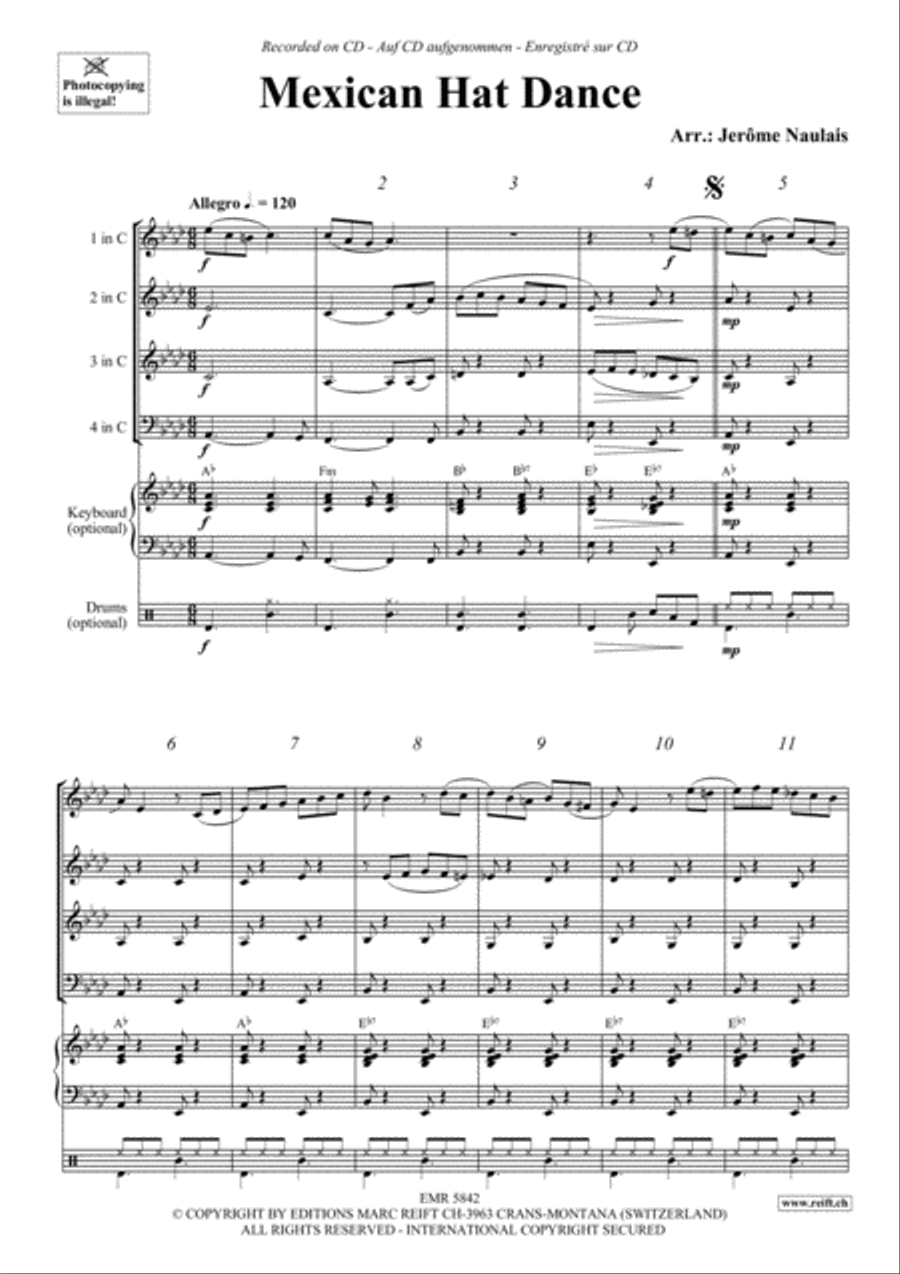Mexican Hat Dance Mexican Hat Dance Brass Ensemble scores gallery preview page 3