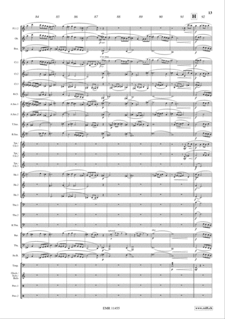 Ben Hur Suite Concert Band scores gallery preview page 14