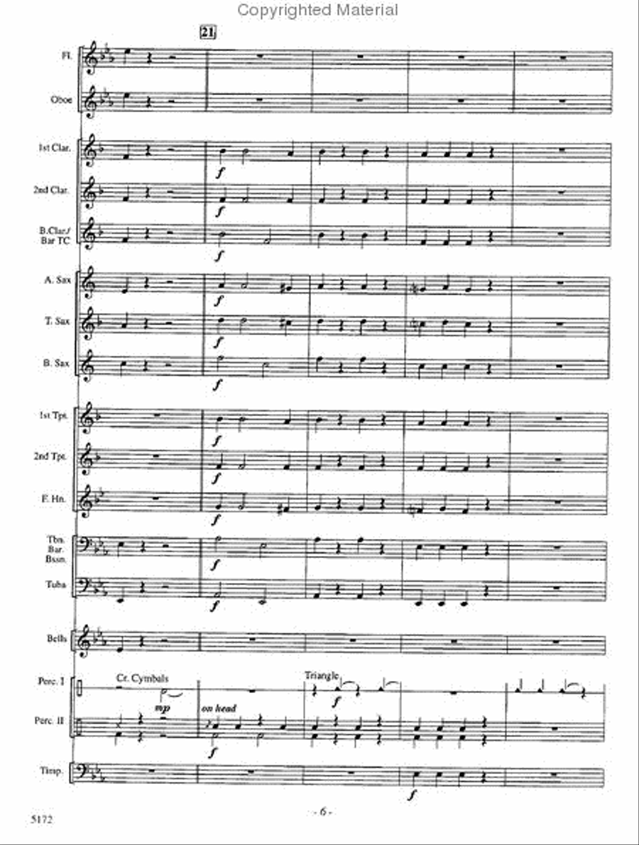 Triangle Time Triangle Time Concert Band scores gallery preview page 6