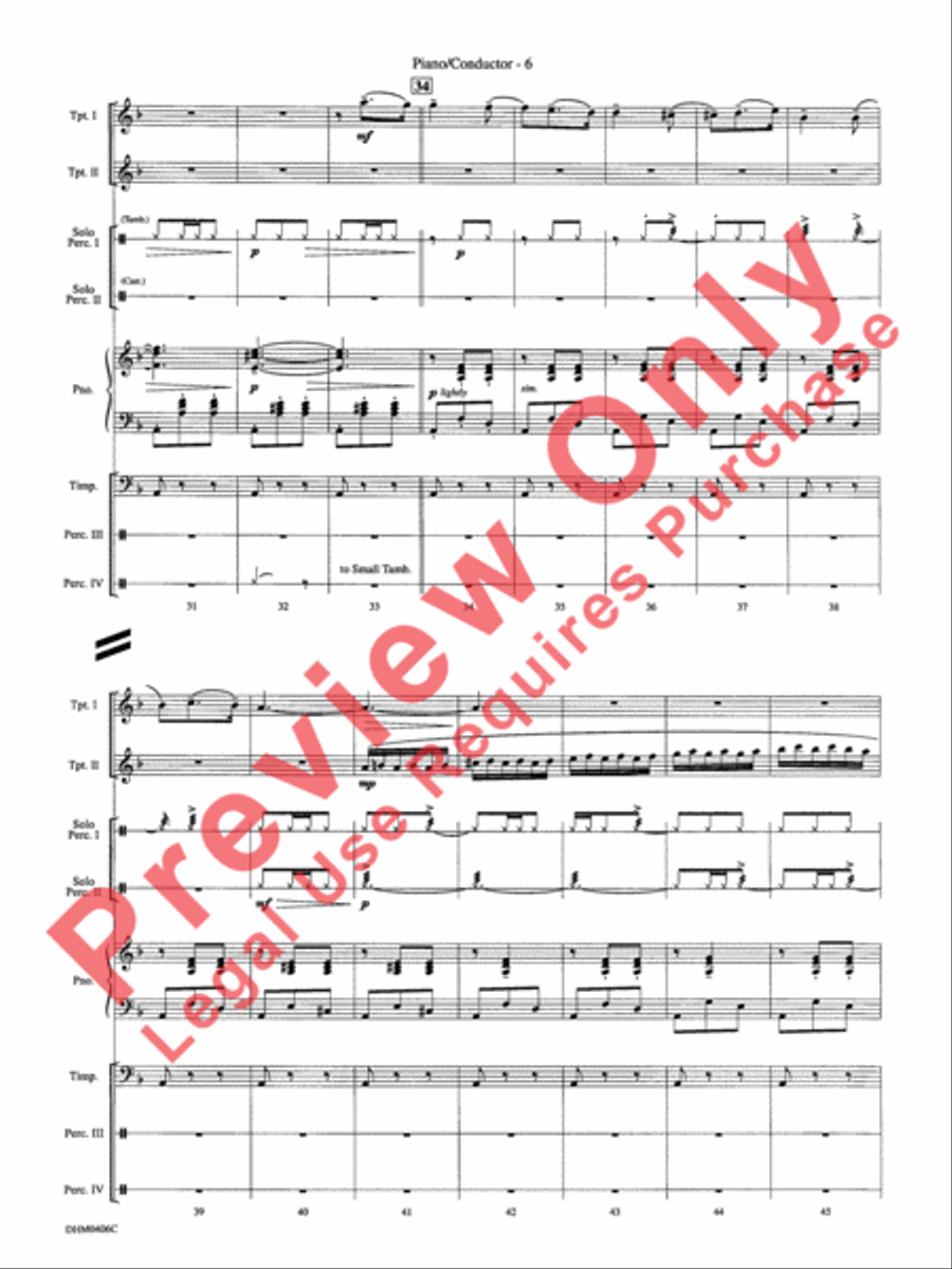 Carmen Fantasia Trumpet Duet scores gallery preview page 10