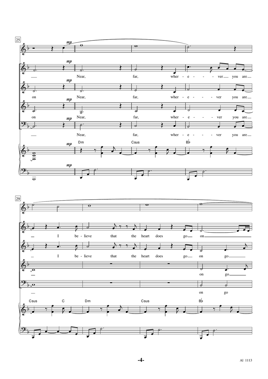 My Heart Will Go On (love Theme From 'titanic') 4-Part scores gallery preview page 4