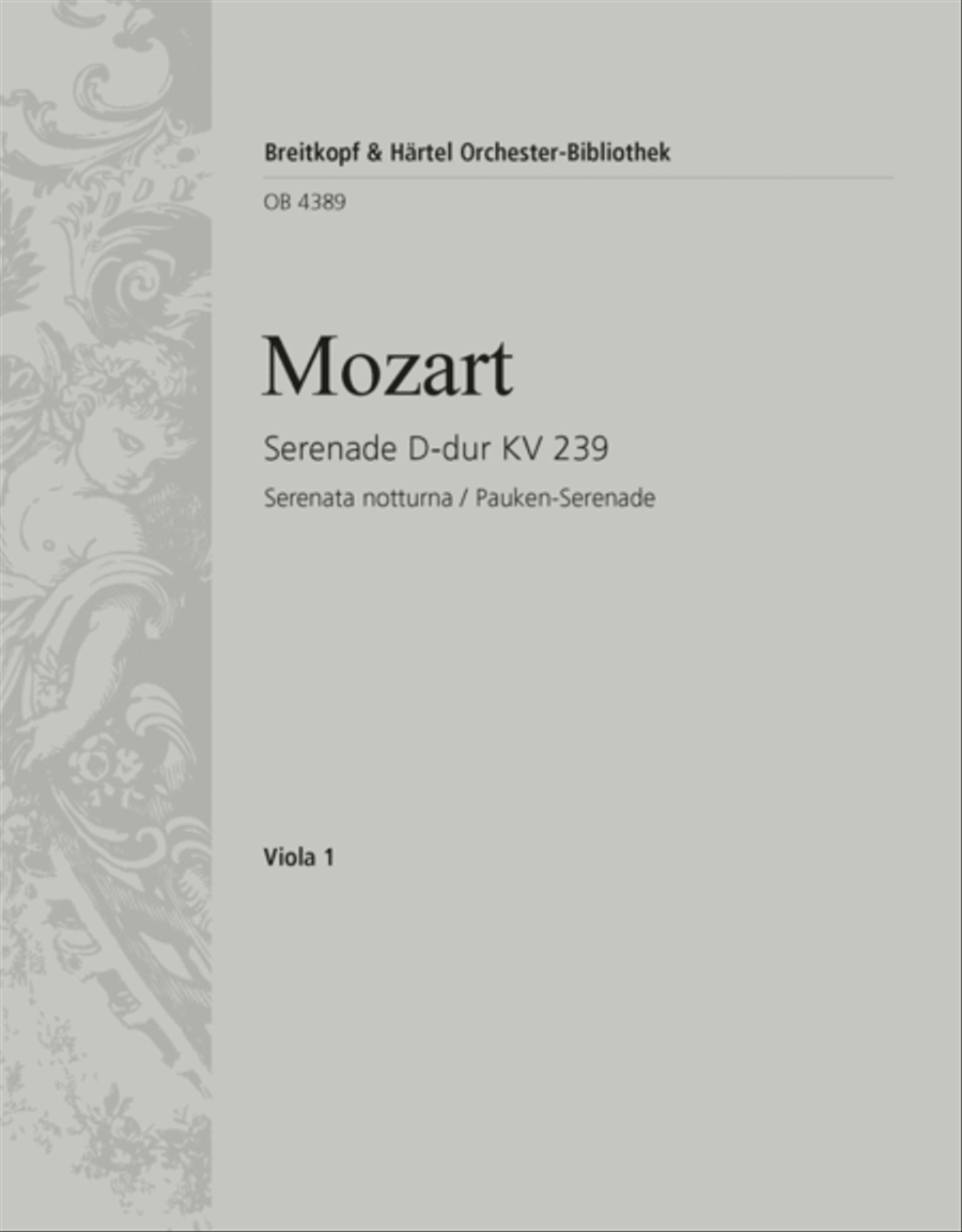 Serenade in D major K. 239 Orchestra scores gallery preview page 1