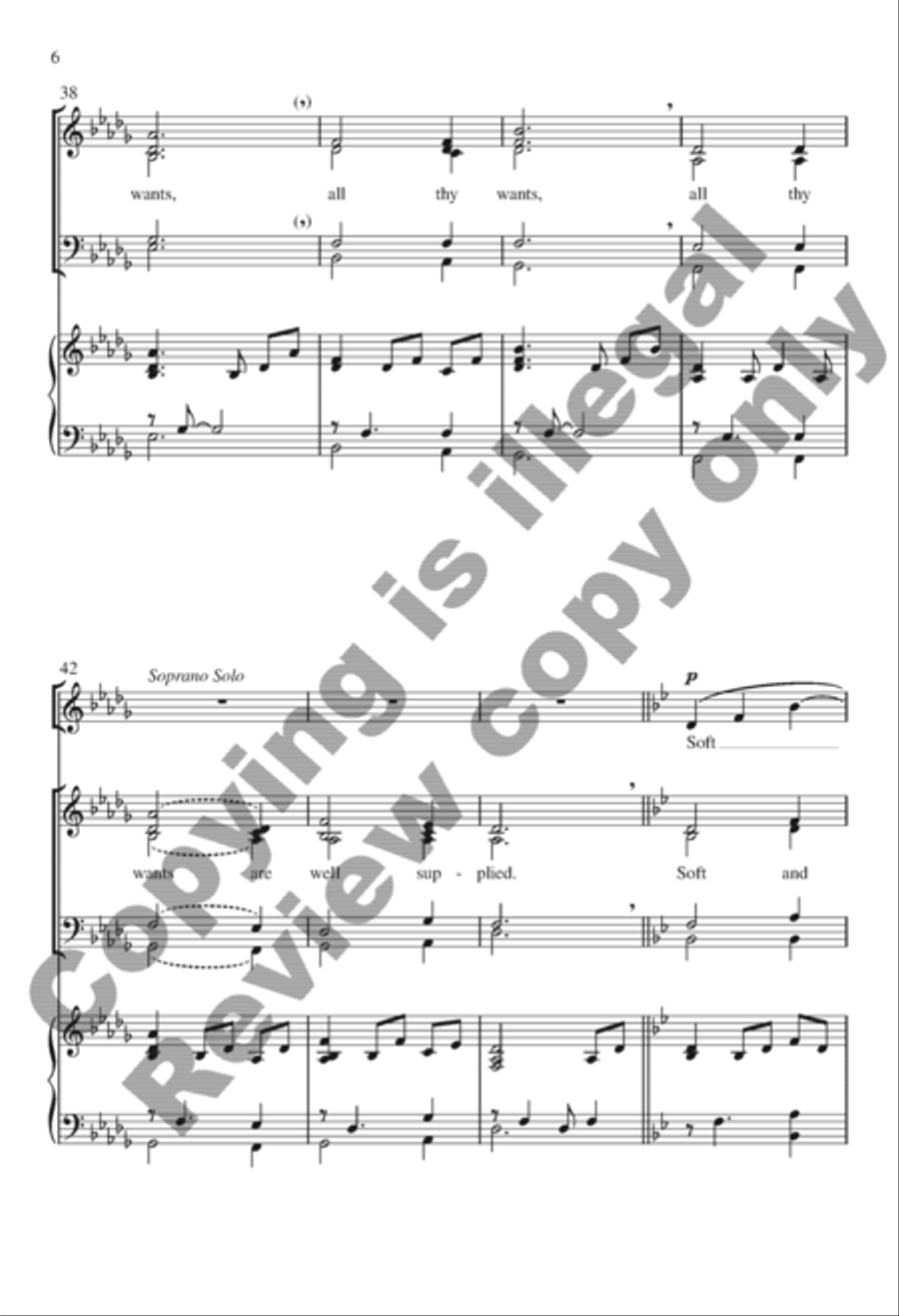 Hush, My Dear Hush, My Dear SSATB scores gallery preview page 5