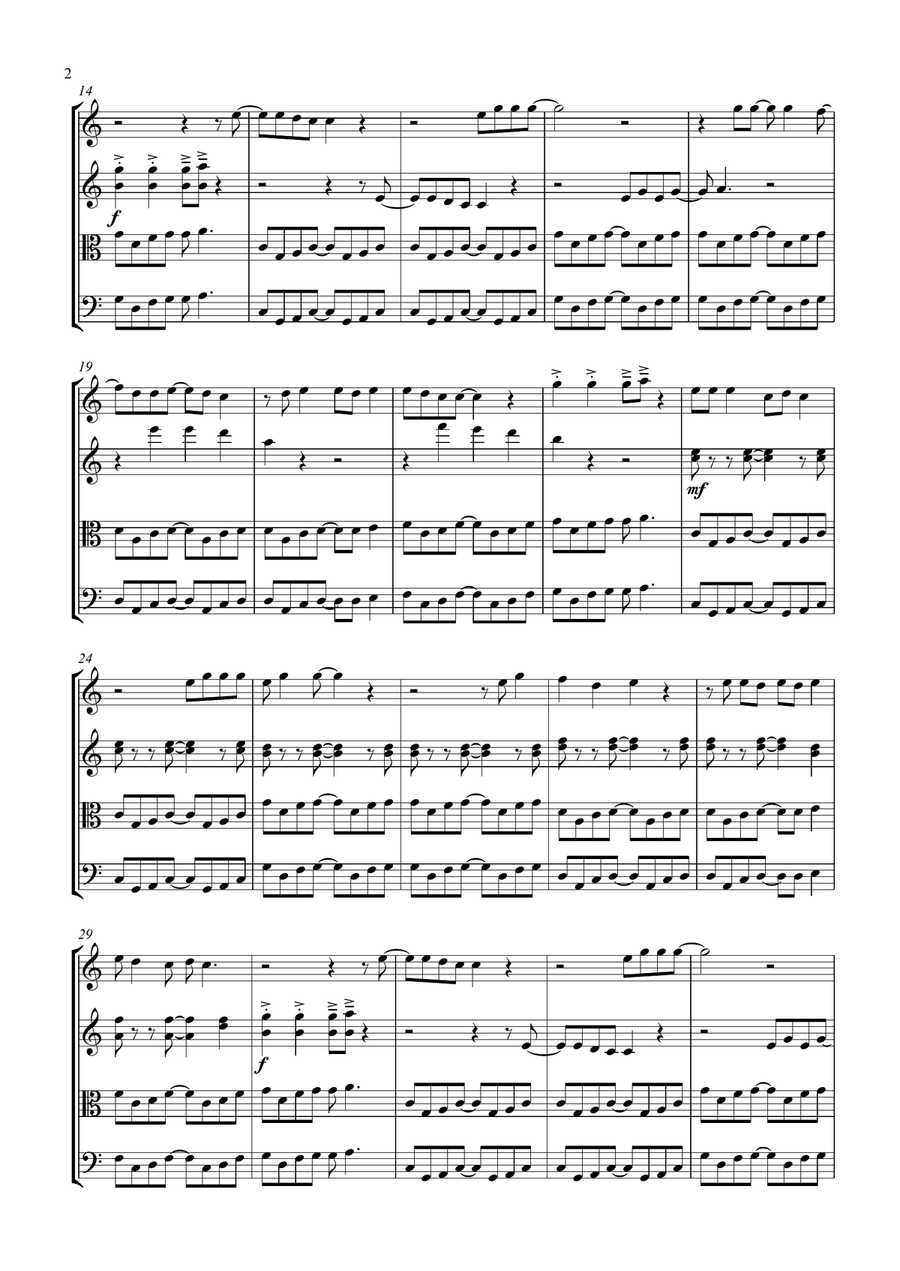 I Can't Help Myself (Sugar Pie, Honey Bunch) String Quartet scores gallery preview page 2