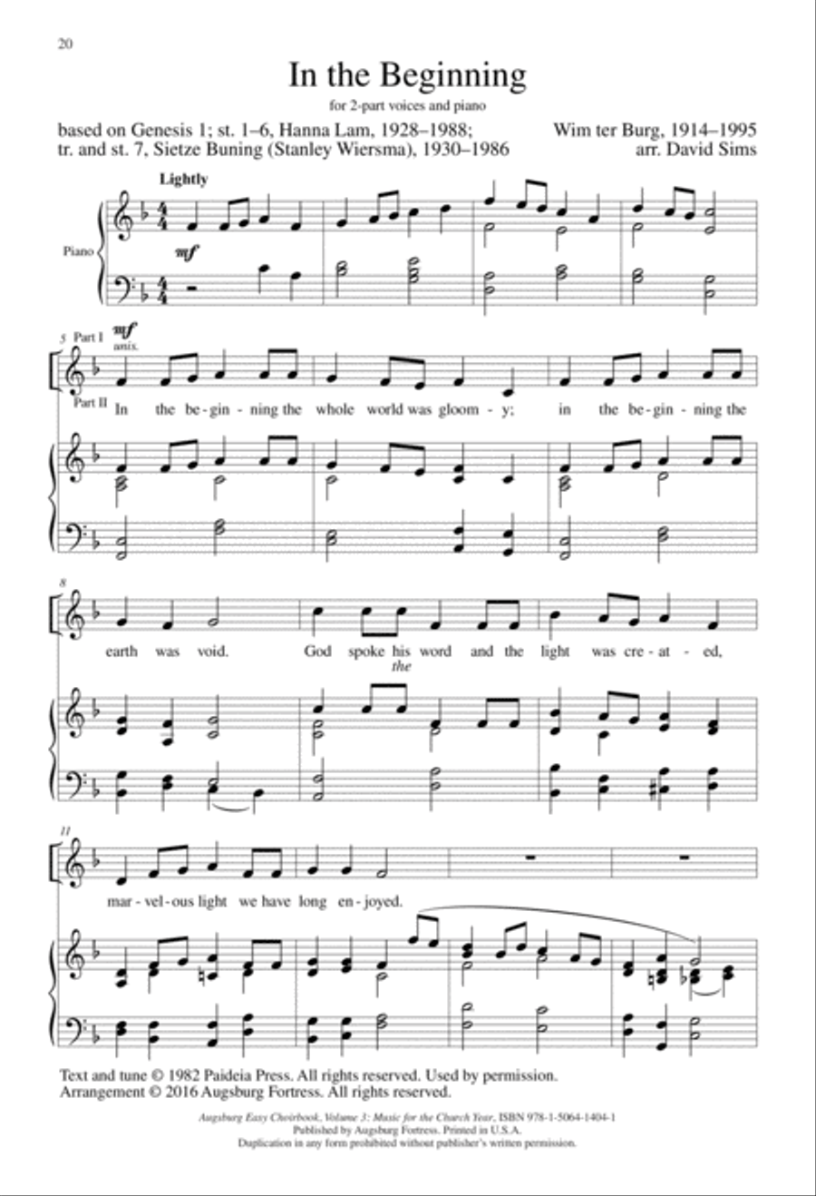 Augsburg Easy Choirbook Volume 3 Unison Choir scores gallery preview page 8