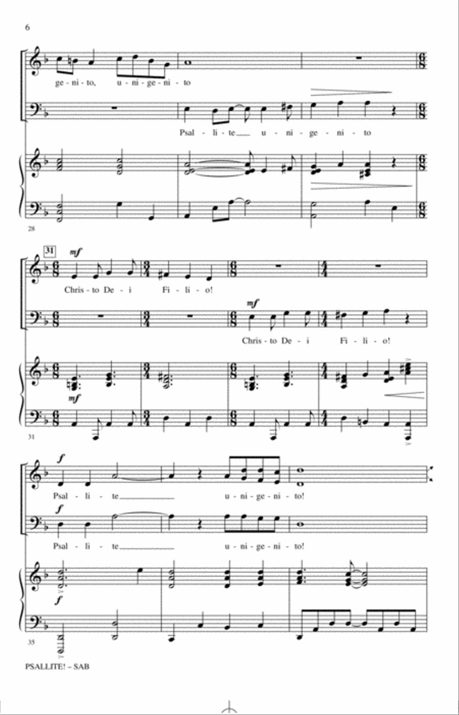 Psallite! Psallite! 3-Part scores gallery preview page 4