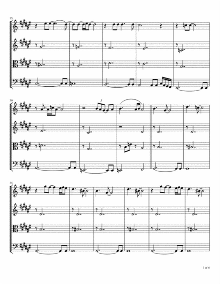 Sail On String Quartet scores gallery preview page 4