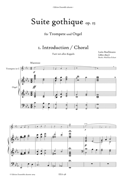 Suite gothique op.25 - arrangement for trumpet and organ