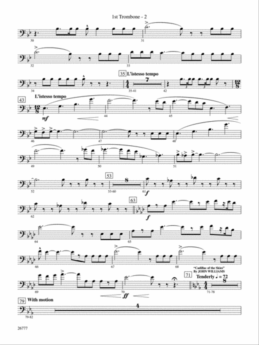 Soaring with John Williams: 1st Trombone Concert Band scores gallery preview page 2