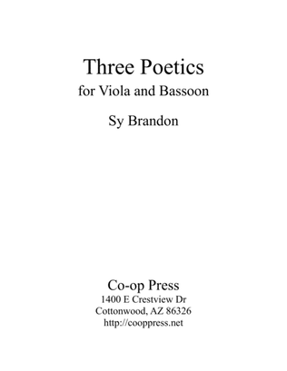 Three Poetics for Viola and Bassoon