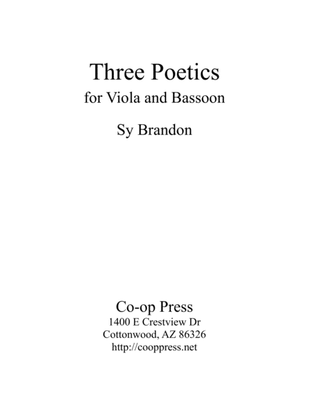Three Poetics for Viola and Bassoon image number null