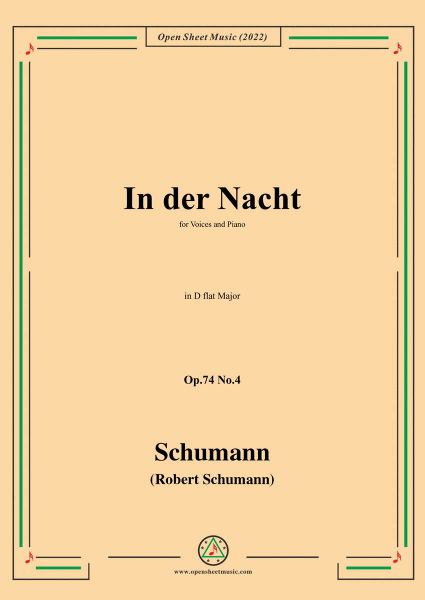 Schumann-In der Nacht,Op.74 No.4,in D flat Major image number null