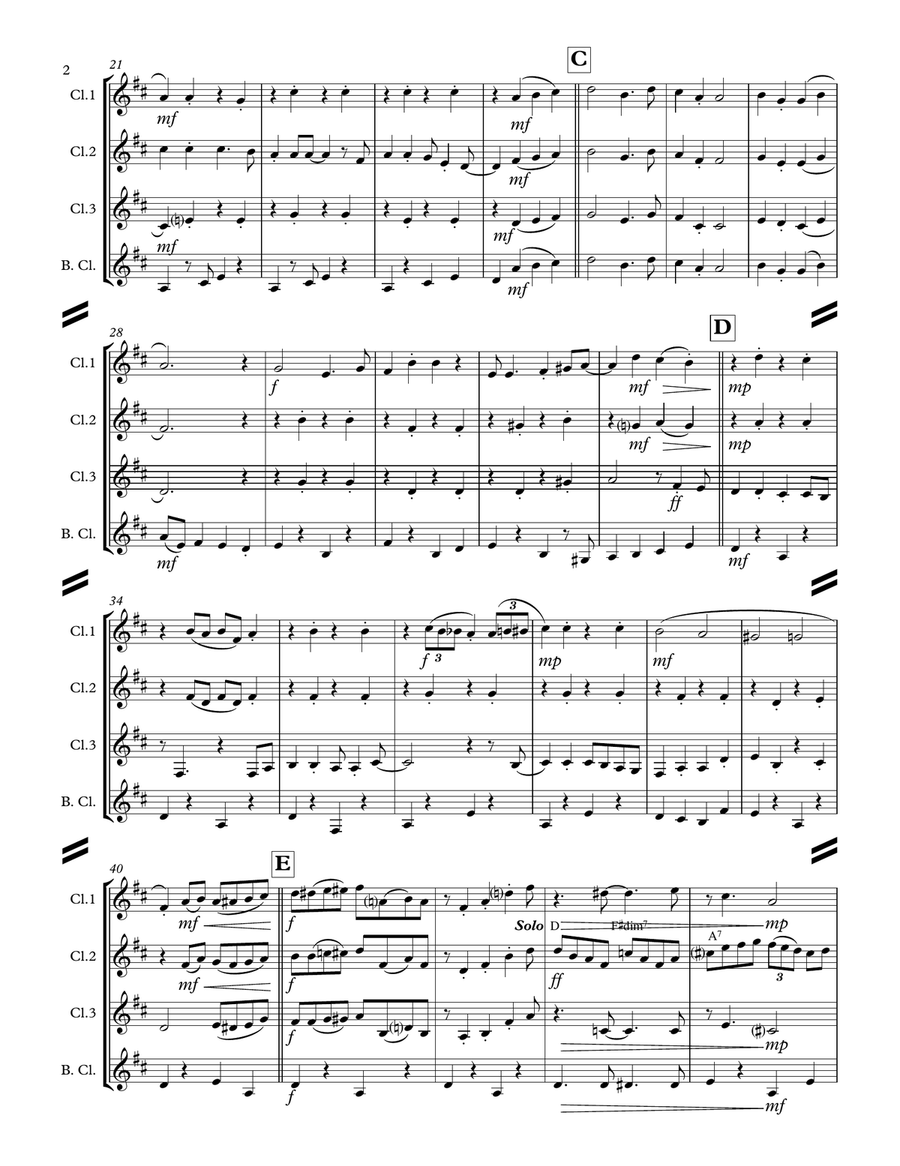 A Holly Jolly Christmas Woodwind Ensemble scores gallery preview page 3