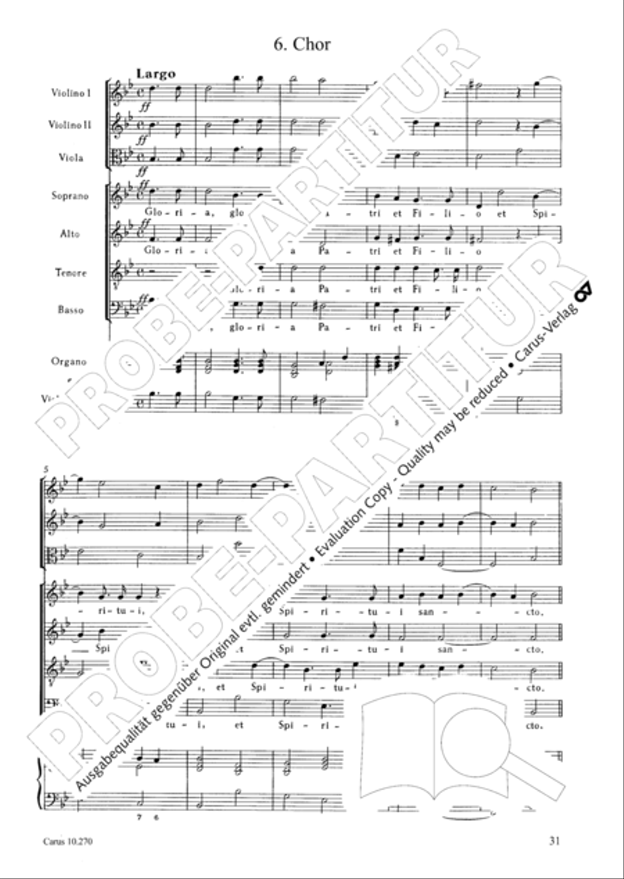 Magnificat in B flat major 4-Part scores gallery preview page 32