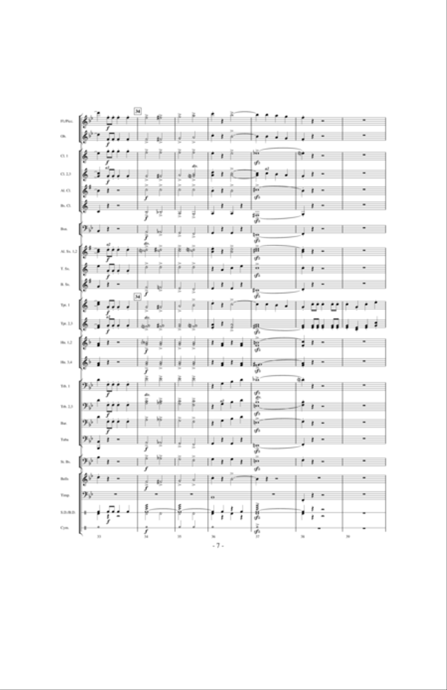 Military Escort Military Escort Concert Band scores gallery preview page 6