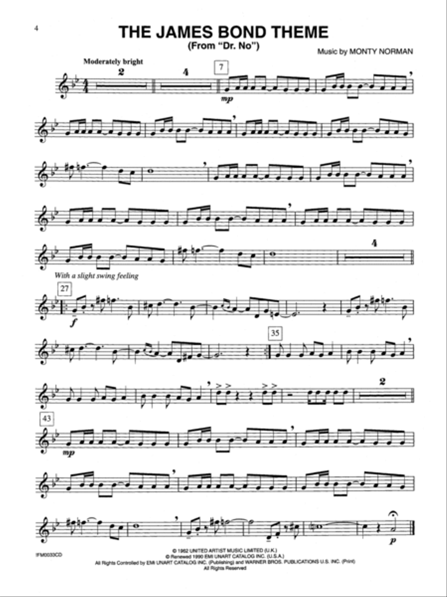 James Bond 007 Collection - Trumpet (Book/Audio) Trumpet Solo scores gallery preview page 3
