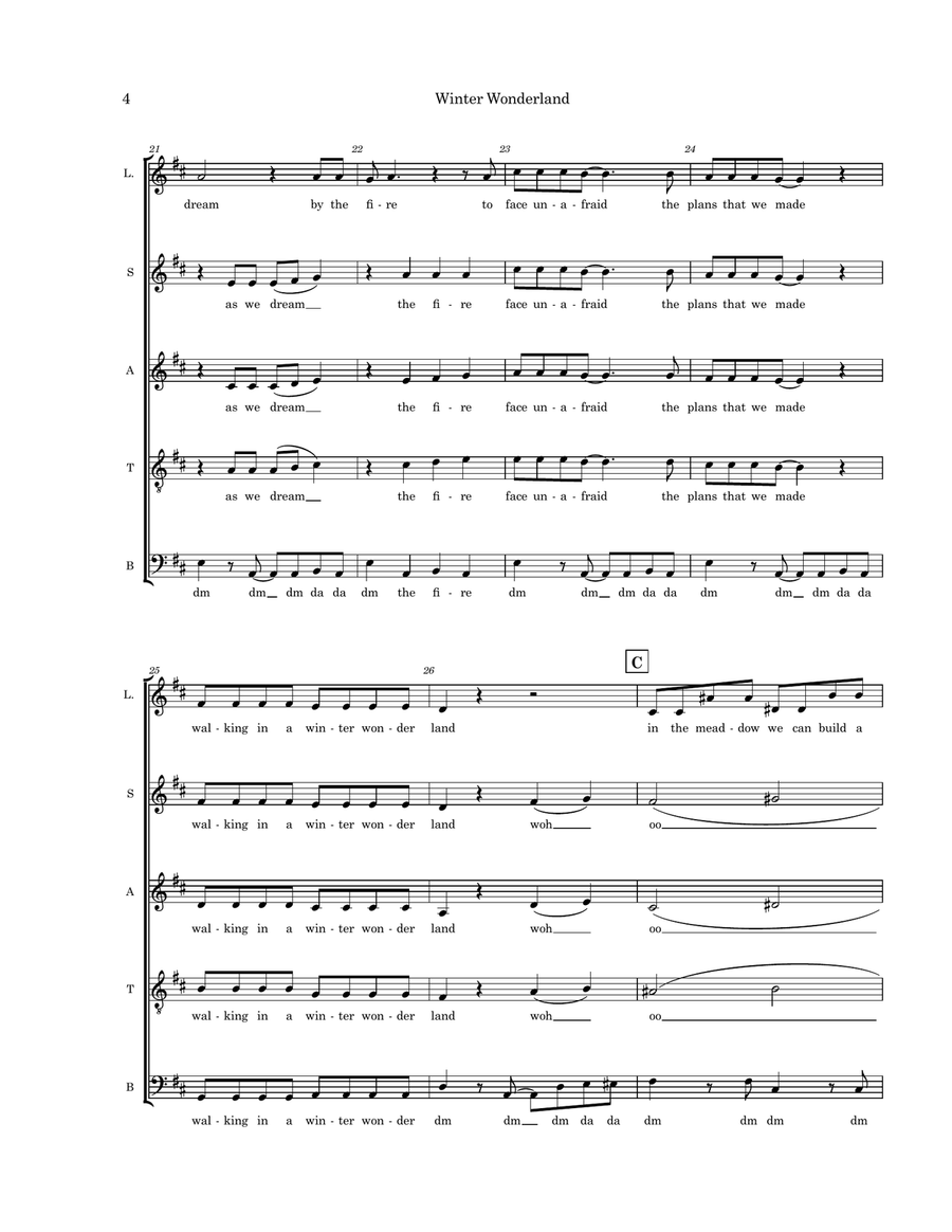Winter Wonderland 4-Part scores gallery preview page 4