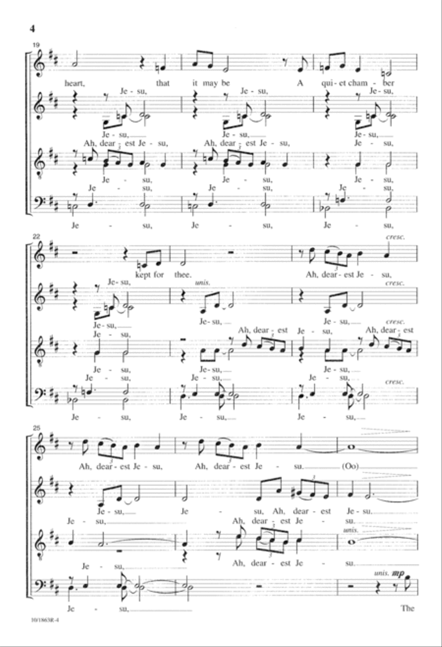 Ah, Dearest Jesu Holy Child Divisi scores gallery preview page 4