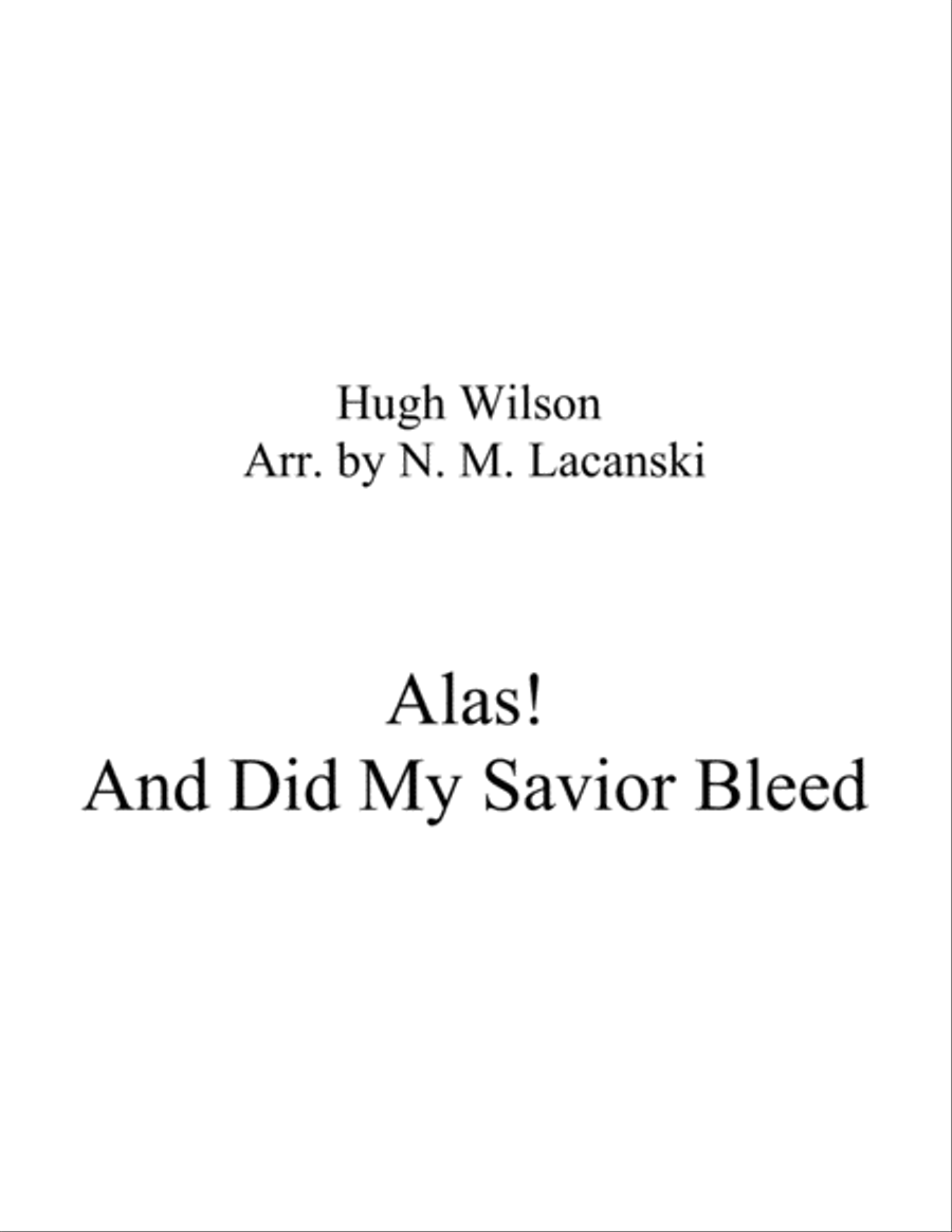 Alas! And Did My Savior Bleed Violin Solo scores gallery preview page 1