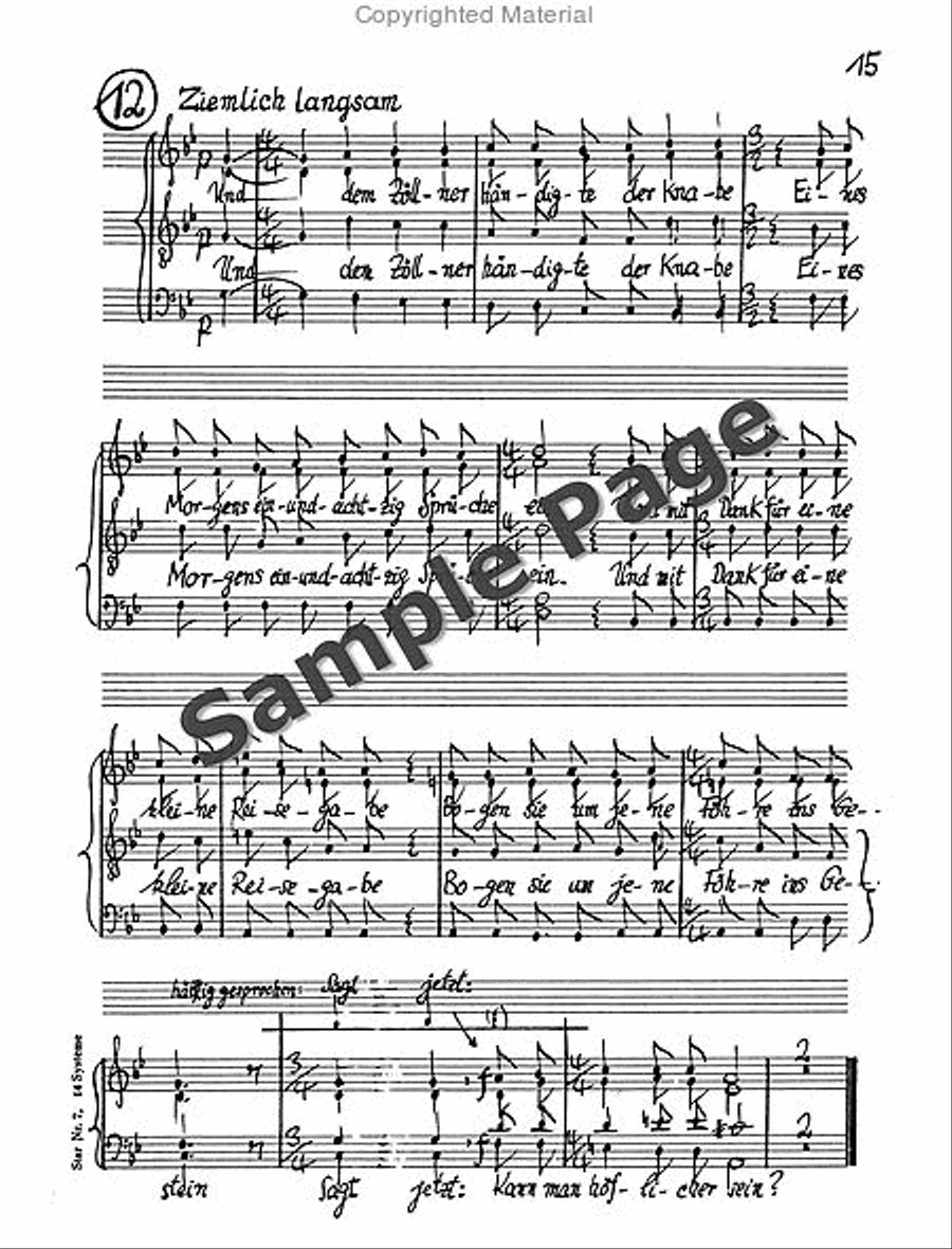 Legende Vom Weisen Choral Score 4-Part scores gallery preview page 18