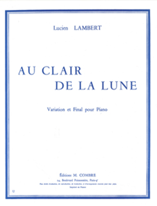 Book cover for Au clair de la lune