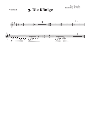 Peter Cornelius Weihnachtslieder - 3. Die Könige - Violine 2
