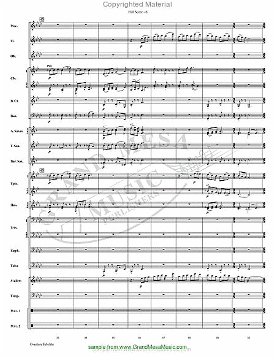 Overture Jubilate Concert Band scores gallery preview page 7
