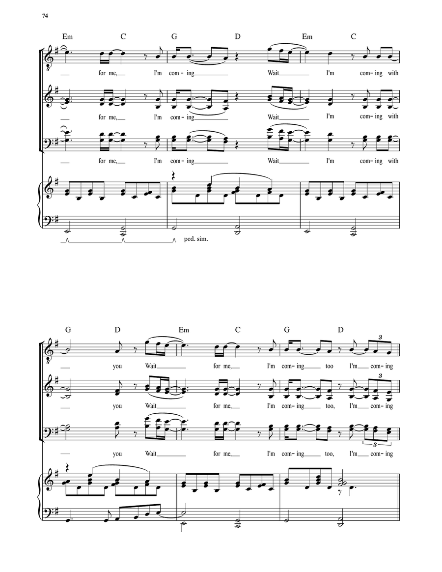 Wait For Me (from Hadestown) Voice scores gallery preview page 4