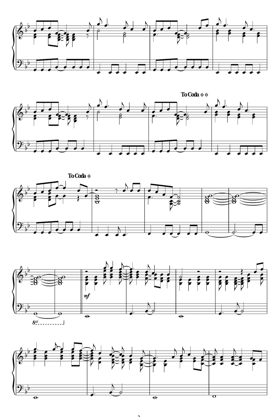 Talk Piano Solo scores gallery preview page 3