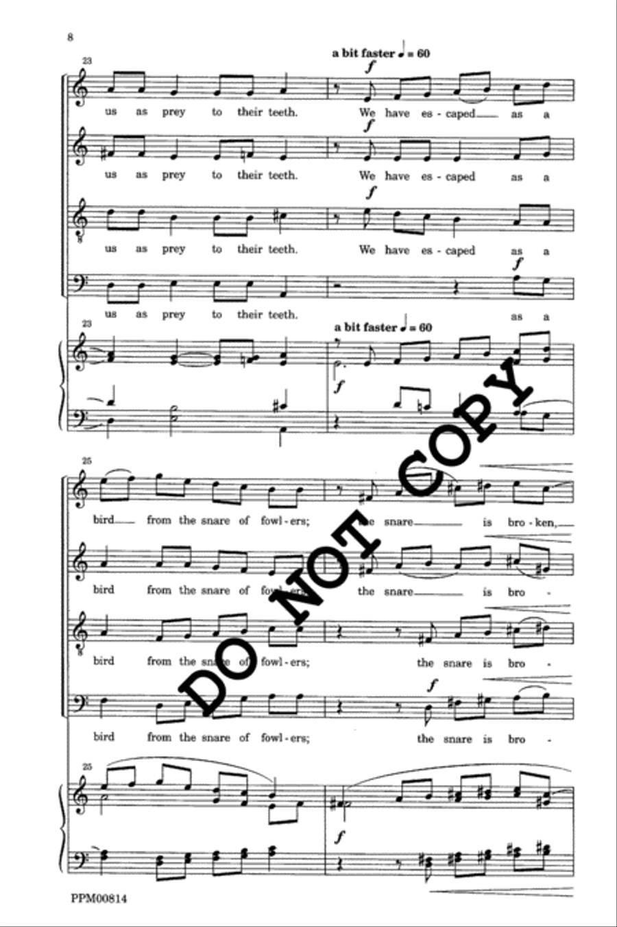 Psalm 124 4-Part scores gallery preview page 9