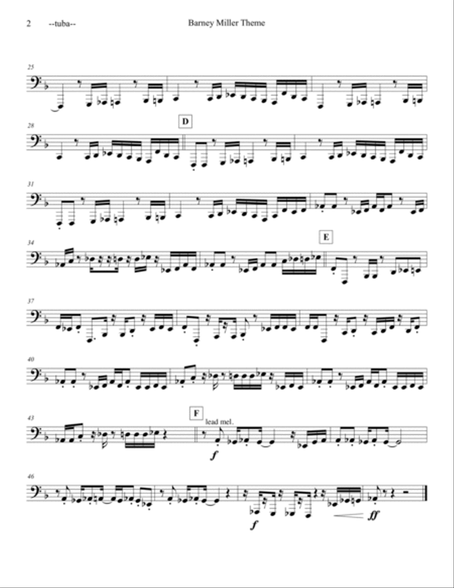 Barney Miller Theme Barney Miller Theme Brass Ensemble scores gallery preview page 6