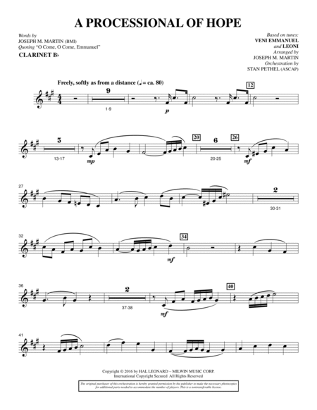 Invitation To A Miracle (a Cantata For Christmas) - Bb Clarinet
